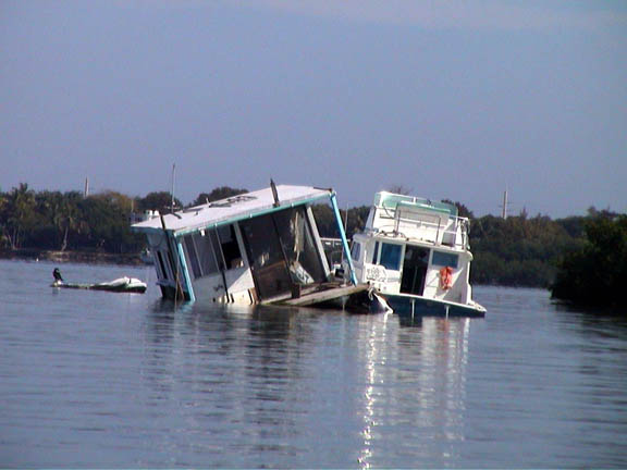 Jan 2004 Islanmorada  Florida Keys Sunken Boats 15